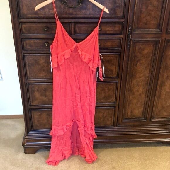 Lulus pink coral spaghetti strap dress
